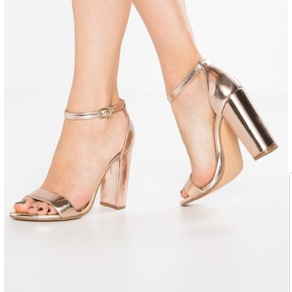 CHUNKY ROSE METALLIC OPEN TOE🌻